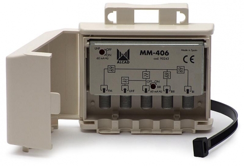 Közösítőszűrő MM-406 4be FM-BI-BIII-UHF ALCAD R