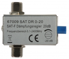 SAT RF jelcsillapító (állítható 0-20 dB, 47-2150 MHz)